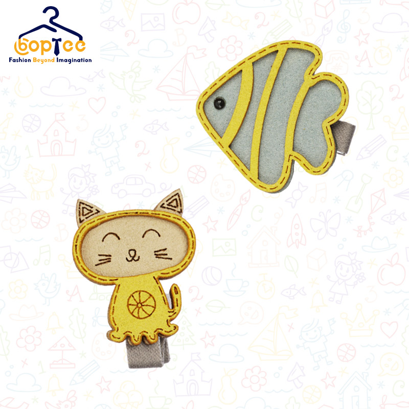 Boptee Hair Clips In Cat & Fish Shape