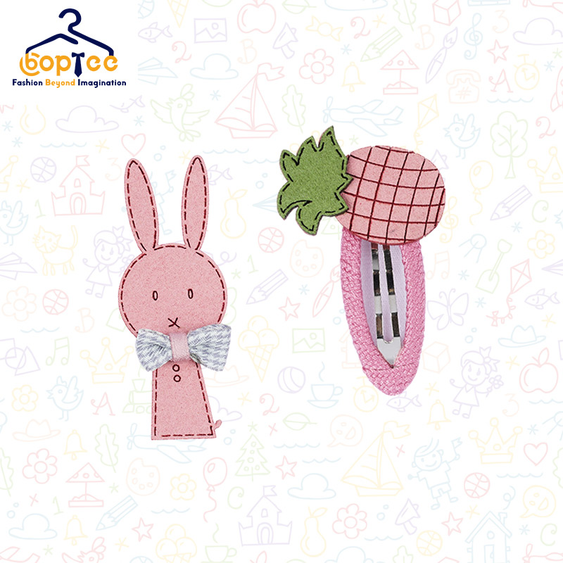 Boptee Hair Clips In Rabbit & Pineapple Shape