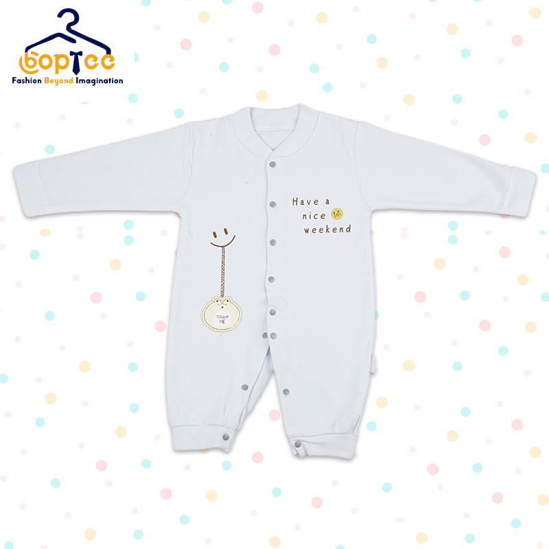 Boptee Full Sleeves Romper With Have A Weekend Print 