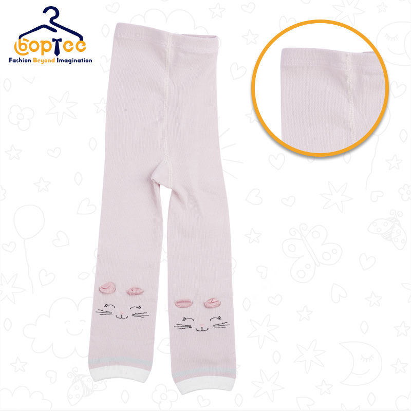 Boptee Full Length Cat Design Stocking- Pink color
