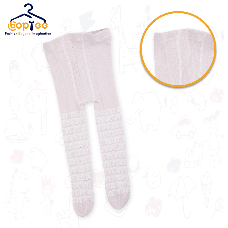 Boptee Footed  Fancy Tights- Light Pink