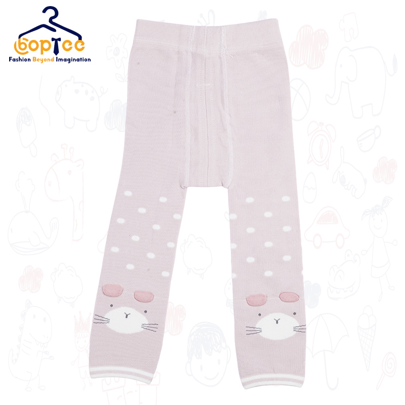 Boptee Full Length Cat Design Stocking- Pink color