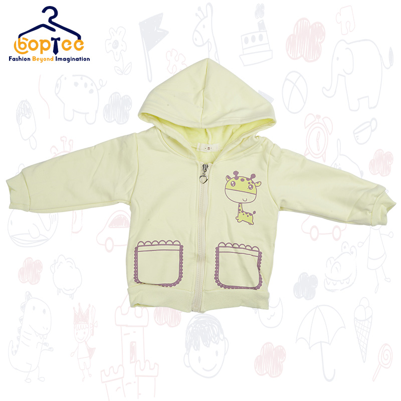 Boptee Full Sleeves Hooded Jacket With Giraffe Print 
