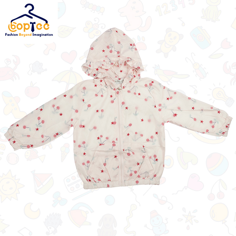 Boptee Full Sleeves Hooded Jacket With Star Print 