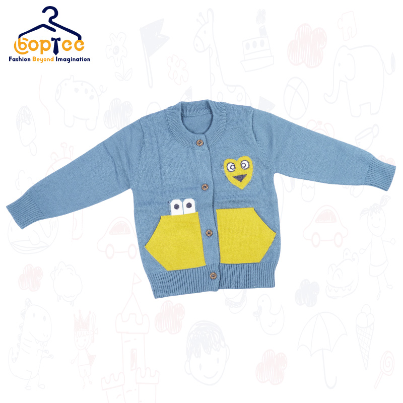 Boptee Full Sleeves Sweater With Heart Print