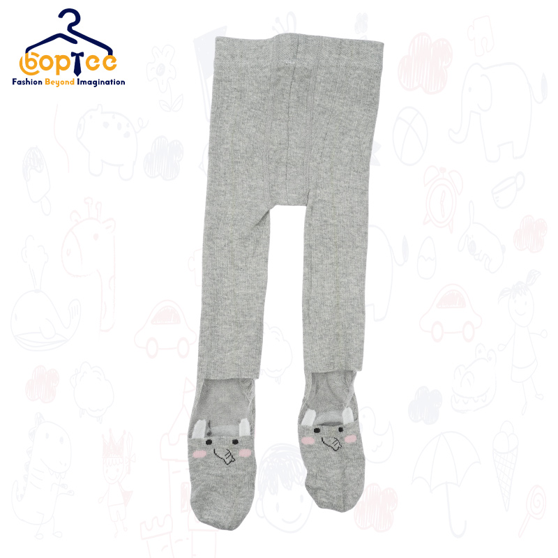 Boptee Footed Tights- Grey color