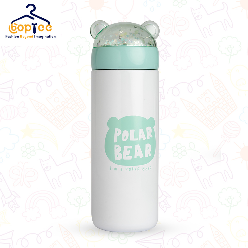 Boptee Steel Bottle With Polar Bear Print