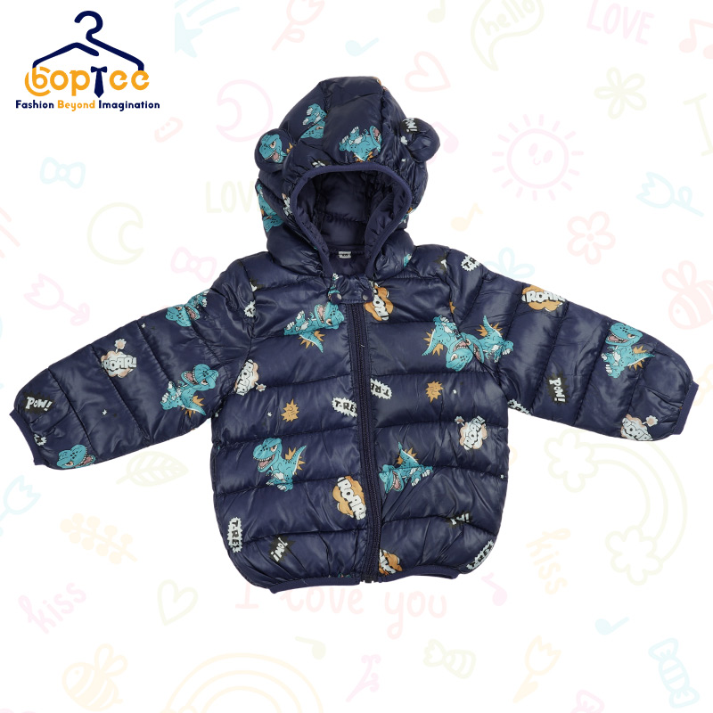 Boptee T-Rex Print Hooded Jacket