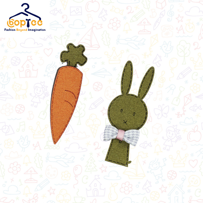 Boptee Hair Clips In Rabbit & Carrot Shape